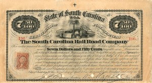 South Carolina Railroad Company - Bond